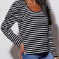 Full Size Striped Round Neck Long Sleeve T-Shirt