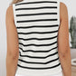 Striped V-Neck Knit Vest