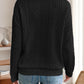 Oblique Zipper Collared Neck Long Sleeve Sweatshirt