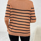 Striped Round Neck Half Sleeve Knit Top