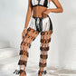 Cutout Halter Neck Top and Pants Two-Piece Swim Set