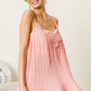 BiBi Front Lace Detailed Pleated Chiffon Cami - Brand BiBi