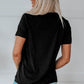 Bow & Boot Graphic Round Neck Short Sleeve T-Shirt