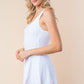 White Birch Off White Sleeveless Performance Knit Swim Dress