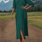 Button Up Half Sleeve Dress