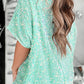 Layered Sequin V-Neck Half Sleeve Top