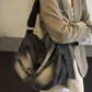 Raw Hem Gradient Crossbody Bag