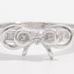 925 Sterling Silver Inlaid Zircon Bow Ring
