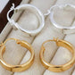 Gold-Plated Brass Huggie Earrings