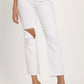 RISEN Full Size Distressed Cropped Straight Jeans