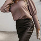 V-Neck Long Sleeve Blouse