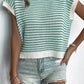 Full Size Striped Round Neck Sweater Vest