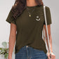 Smile Graphic Round Neck Short Sleeve T-Shirt