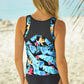 Full Size Printed Wide Strap Tankini Set