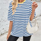 Lovelet Striped Round Neck Half Sleeve T-Shirt