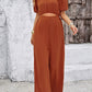 Devine Cutout Off Shoulder Wide Leg Jumpsuit