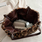Faux Fur Leopard Shoulder Bag