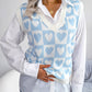 Heart V-Neck Sweater Vest