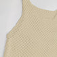 Tassel Hem Hollow Out Sleeveless Cover Up