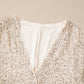 Sequin Surplice Long Sleeve Bodysuit