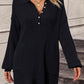 Collared Neck Long Sleeve Sweater Dress with Pockets