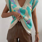 Color Block V-Neck Sweater Vest