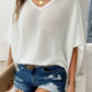 V-Neck Batwing Sleeve Knit Top