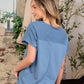 Sew In Love Full Size Exposed Seam Round Neck Short Sleeve T-Shirt