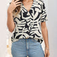 Printed Button Up Short Sleeve Shirt