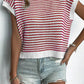 Full Size Striped Round Neck Sweater Vest