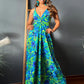 Full Size Twisted Printed V-Neck Cami Dress