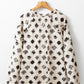 Printed Tie Neck Long Sleeve Blouse