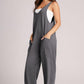 Wide Strap Jumpsuit with Pockets