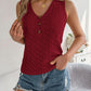 Openwork V-Neck Knit Vest