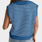 Mandy Collared Neck Striped Sweater Vest