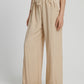 Fringe Hem Wide Leg Long Pants
