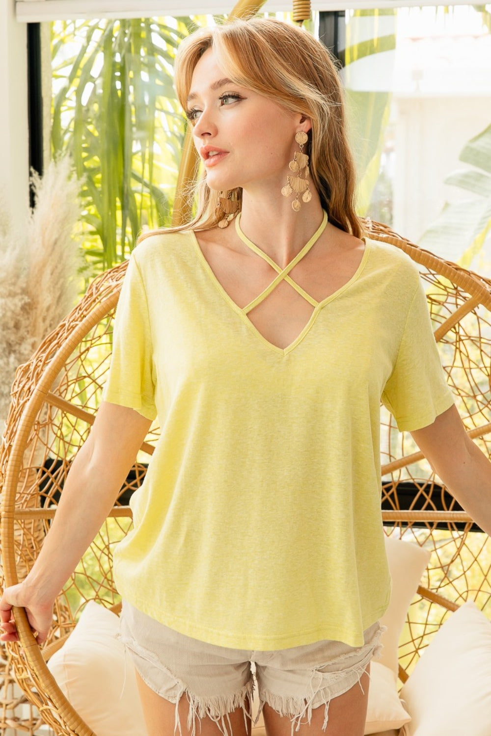 BiBi Tied Detail Short Sleeve T-Shirt - Brand BiBi