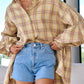 Plaid Button Up Long Sleeve Shirt