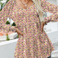 Printed Scoop Neck Long Sleeve Blouse