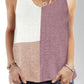 Color Block V-Neck Knit Vest