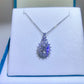 5 Carat Moissanite 925 Sterling Silver Pendant Necklace