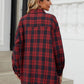 Plaid Collared Neck Long Sleeve Shirt