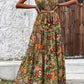 FULL SIZE Tied Slit Floral Sleeveless Dress