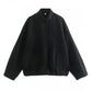 Full Size Snap Down Drop Shoulder Jacket
