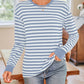 Striped Round Neck Long Sleeve T-Shirt