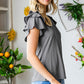 Layered Flutter Sleeve Round Neck Top