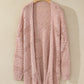 Openwork Open Front Long Sleeve Cardigan