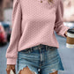 Textured Round Neck Long Sleeve Sweatshirt