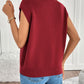 Perfee Pocketed Round Neck Cap Sleeve Cardigan