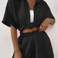Button Up Half Sleeve Top and Shorts Set